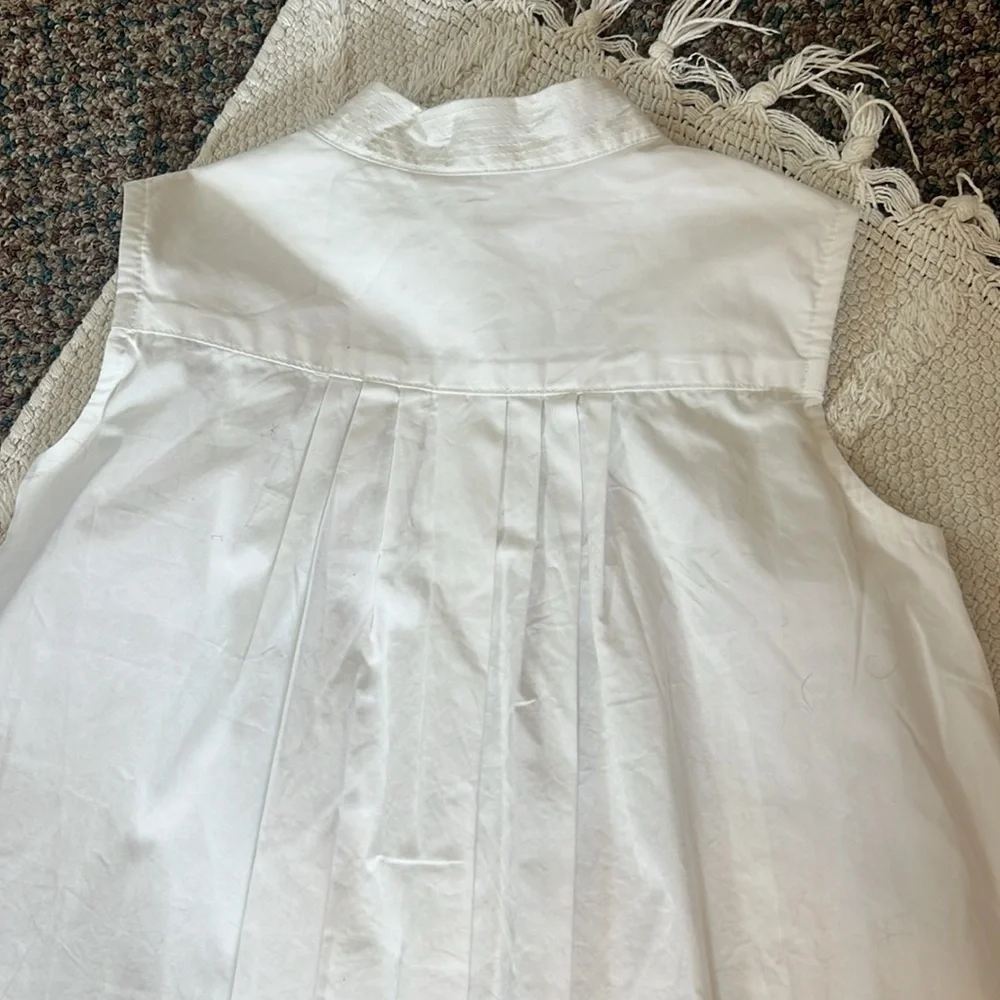 Banana Republic Girls White Cotton Dress size 4 NWT